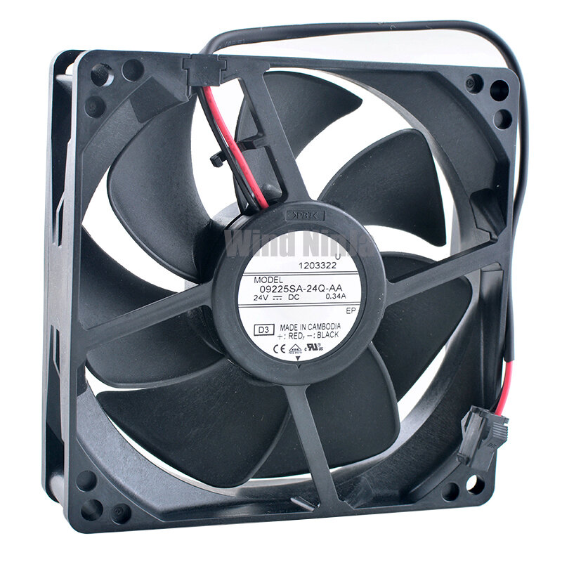 09225SA-24Q-AA 92mm fan 92x92x25mm DC24V 0.34A 3900rpm Dual ball bearing axial flow fan cooling fan for frequency converter