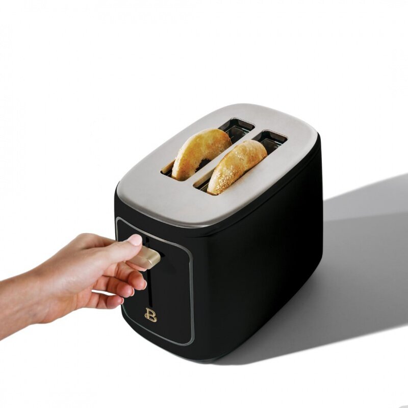 Hermosa tostadora de 2 rebanadas con pantalla táctil activada, Black Sesame de Drew Barrymore