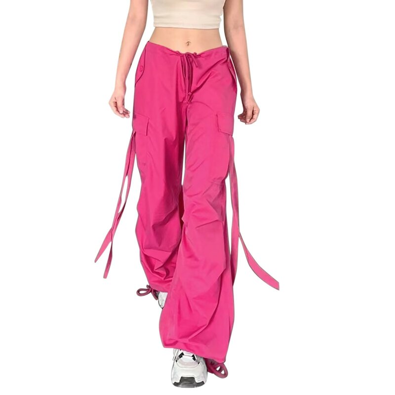 Pantalones informales elegantes y populares para mujer, pantalón Vintage de cintura alta, sencillo, estilo coreano, pierna ancha, Primavera