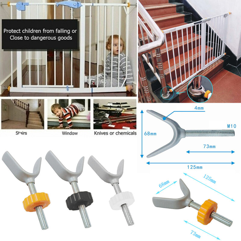 Kit Gate Gate Bar Install Pet Safety Y Shaped With Locking Screws/Bolts Gate Bolts Fence Screws Bolt Nut
