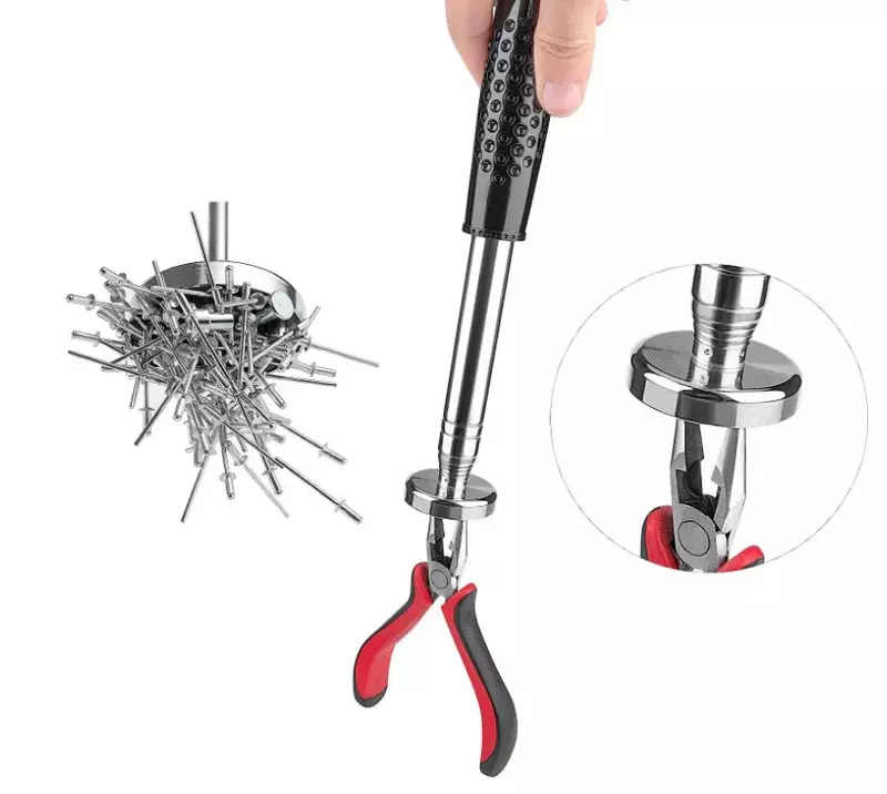 Telescopic Pickup Tool for Small Metal Tools, Screw Parts Finder Length Extends from 9" to 41"/230-1035mm 1 pc 15.88kg Magnetic