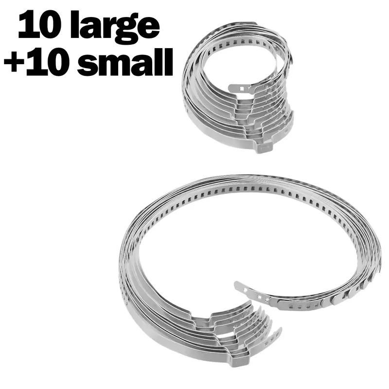 Durable Clamp Kit Crimp Crimp Hot Sale Reliable Useful Set Stainless Steel Small & Large Tool Universal 20pcs