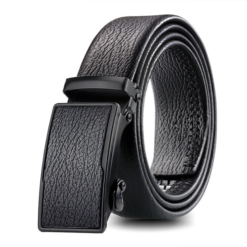 حزام جلد مع مشبك أسود رفيع للرجال والنساء ، حزام خصر عصري ، A39