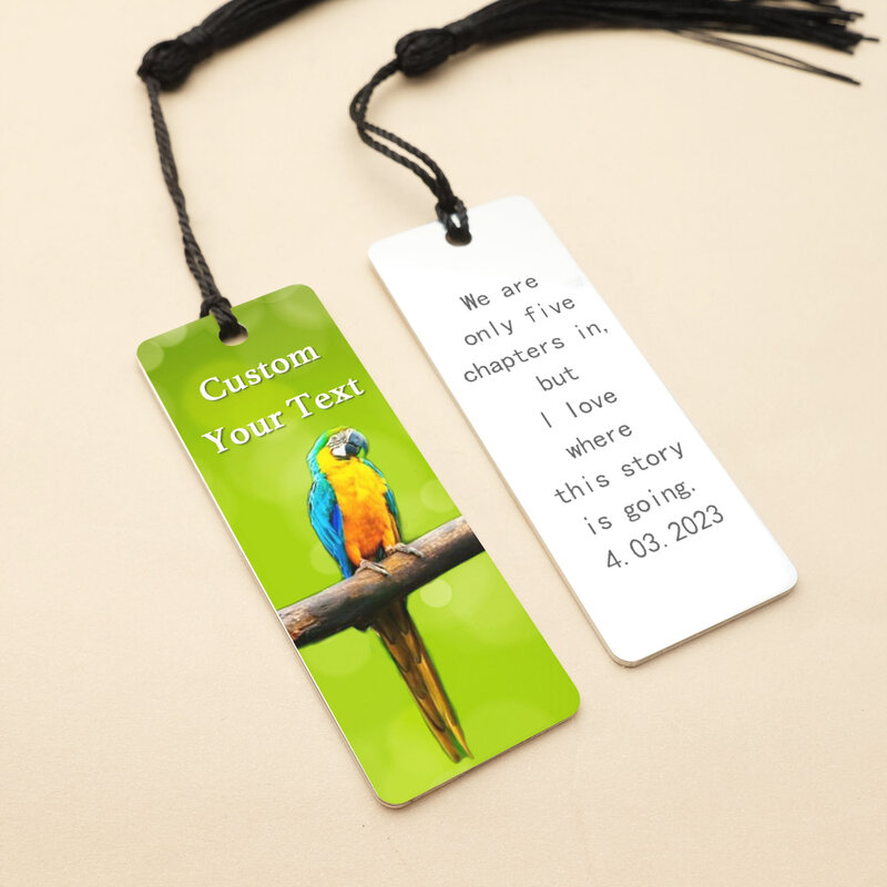 Personalized Metal Bookmark with Tassel Custom Photo Bookmark Pet Photo Book Mark Picture Bookmark for Her Gift for Reader
