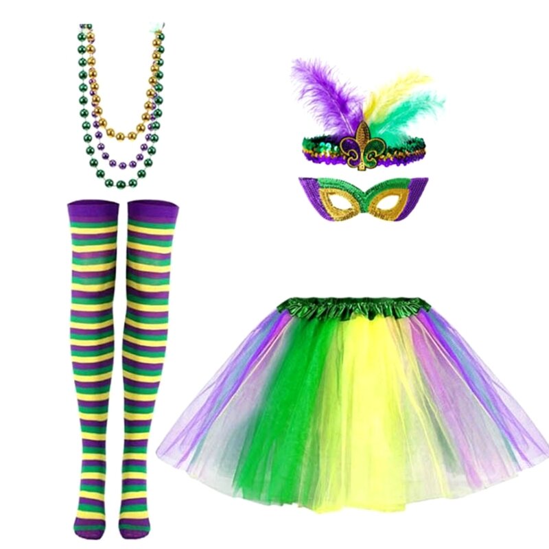 Mardi Gras Tematyczna dekoracja festiwalu kostiumów Tłusty wtorek Akcesoria do stroju Dropship