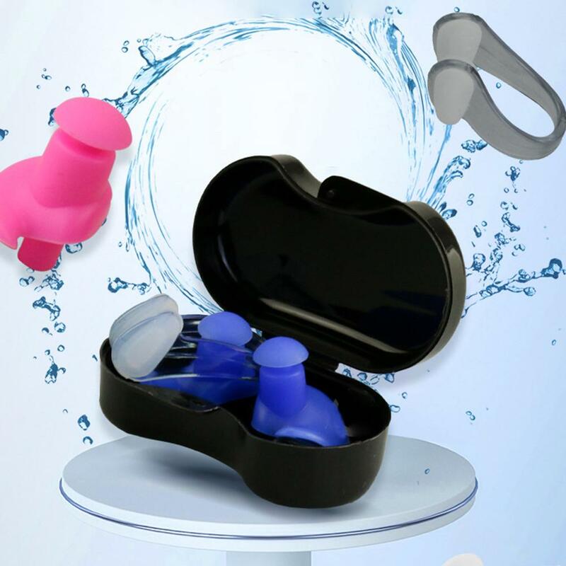 Schwimmende Ohr stöpsel Nasen clip große wasserdichte ultra bequeme Ohr stöpsel mit Aufbewahrung sbox 5 Farben für Erwachsene Kinder erhältlich