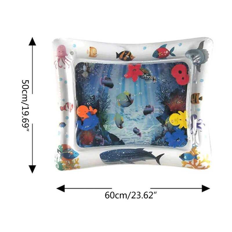 Watermat voor baby's Tummy Time Toy Draagbare babymat Opblaasbare Tummy Time Mat