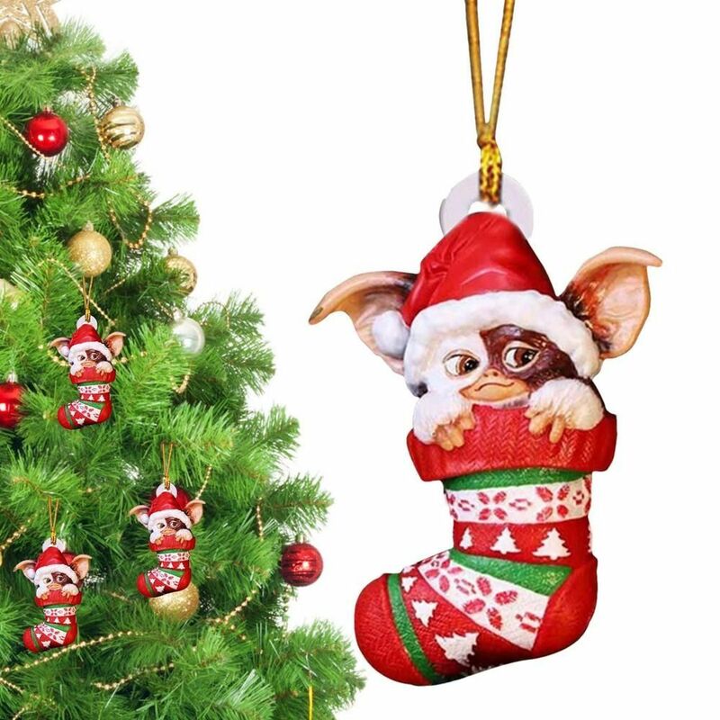 Puppy Shaped Pendurado Ornamentos, Pingente De Árvore De Natal, Decoração De Casa, Material De Festa, Ano Novo, Natal