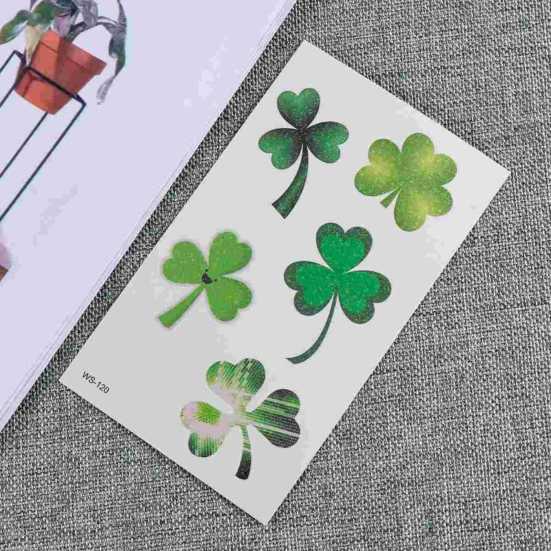 Shamrock Tattoos Four Leaf Clover Temporary Tattoos St Patricks Day Irish Clover Shamrock Party Favors Decor Accessories