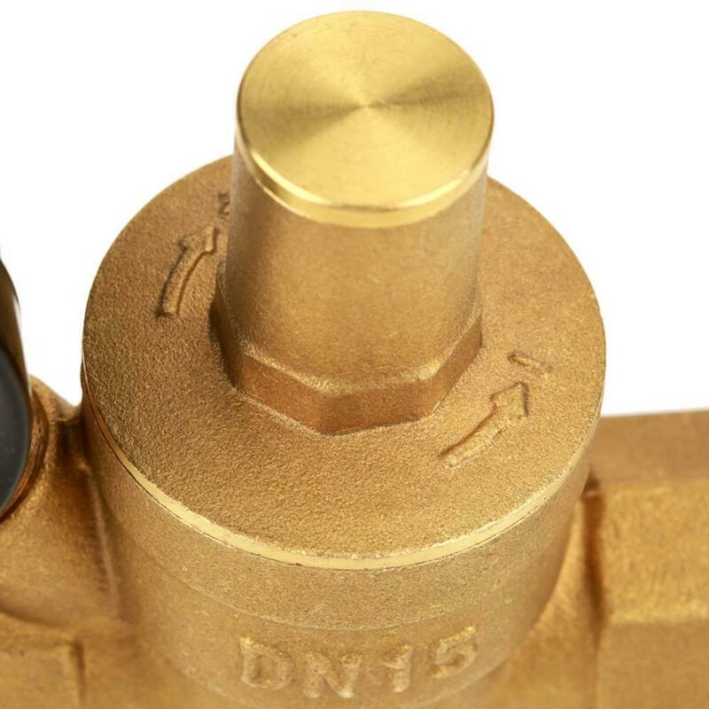 Regulator tekanan air kuningan DN15, Regulator tekanan air NPT 1/2 "dapat diatur, pengukur pengatur, katup kontrol aliran