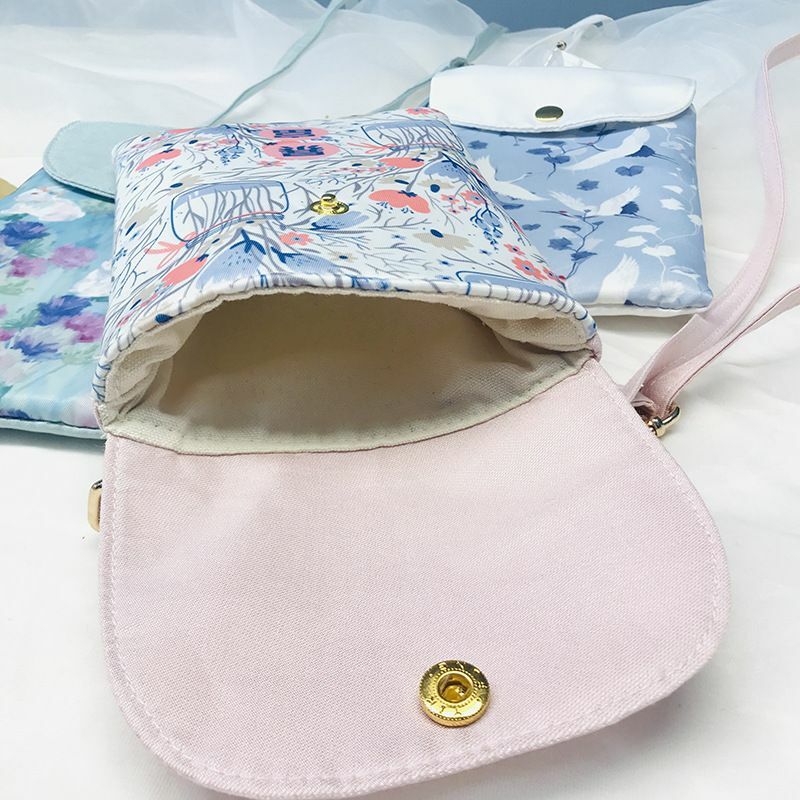 1 pezzo Mini borsa a tracolla per le donne estetica cinese retrò telefono rossetto auricolare borsa di immagazzinaggio portatile borsa portamonete all'aperto