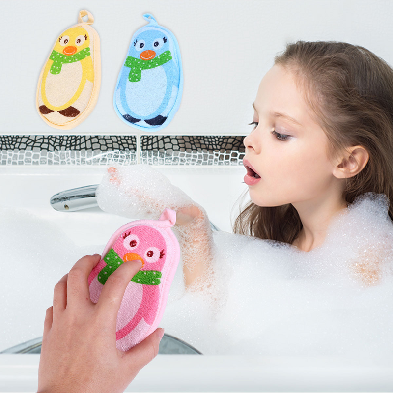 3 Pcs Bath Wipe Infant Rub Bathing Bath Tub Scrubber Body 100% Polyester The Middle Layer
