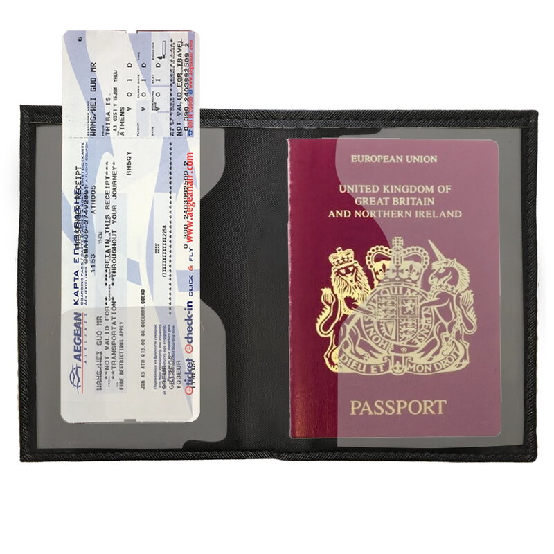Porte-passeport en cuir PU pour hommes et femmes, accessoires de voyage, nom personnalisé, couverture d'identité, carte bancaire portable, étui portefeuille d'affaires