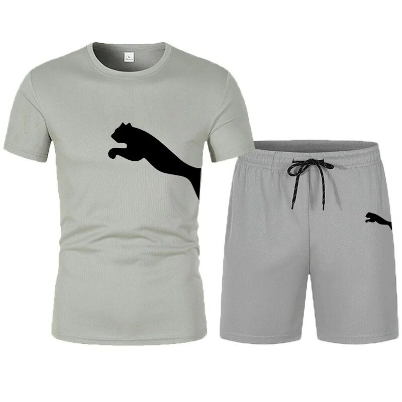 2024 Sommer Herren Sets Mode koreanischen Trainings anzug Männer Kurzarm T-Shirts Sport Shorts Anzug Männer lässig Männer Kleidung Herren Jogger