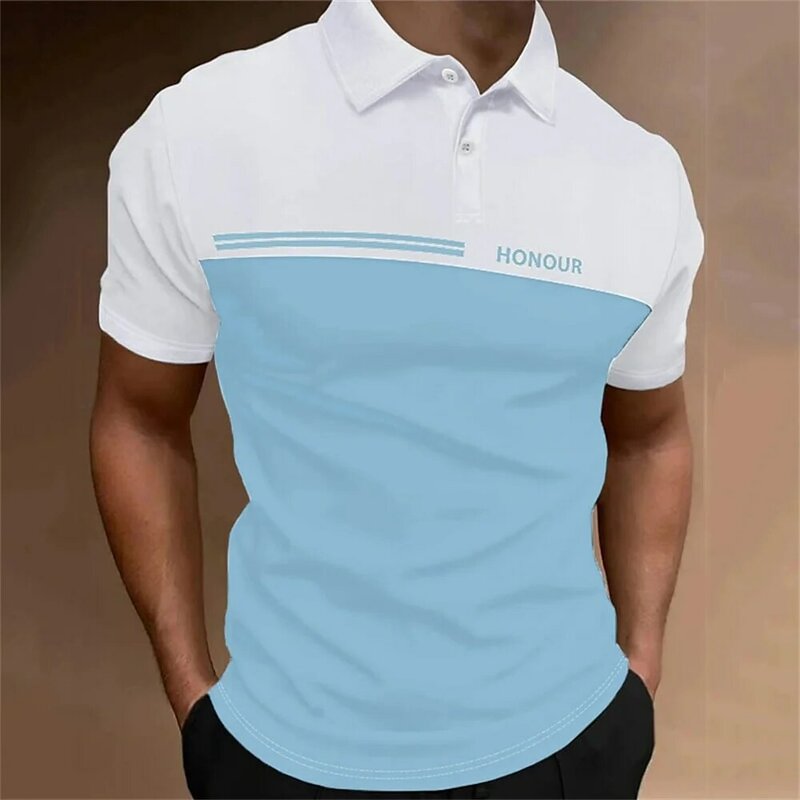 Zakelijke Heren Poloshirt Pure Kleur T-Shirt Casual Tops Mode Sport Wear Oversized Poloshirts Man Kleding Met Korte Mouwen
