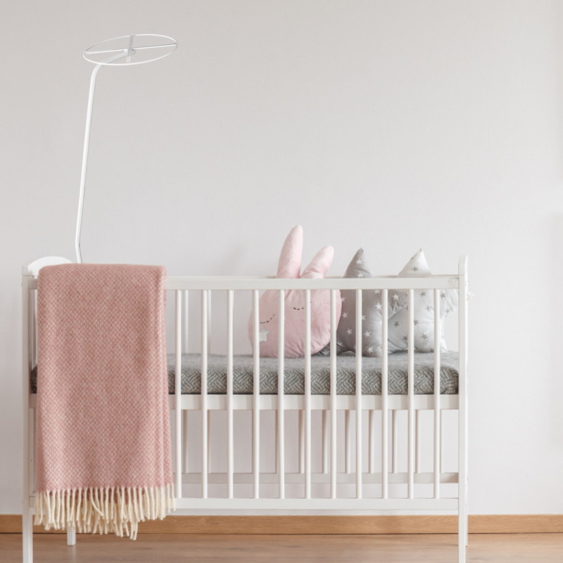 Soporte de mosquitera para cama de bebé y niño, colgador de abrigo, rejilla para dosel de cuna, accesorios de acero