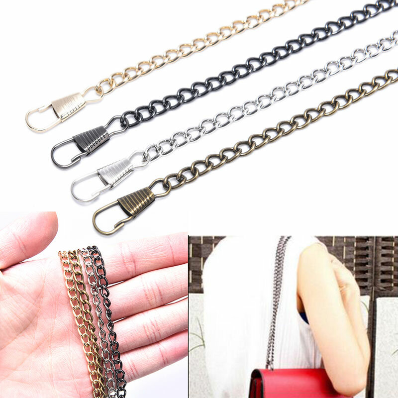 40/60/120cm borse in metallo catena borsa tracolla borsa fibbie maniglia catena di ricambio oro argento colore borsa accessori