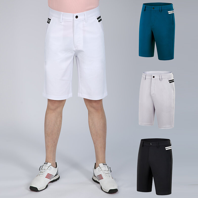 Celana pendek Golf pria Golfist celana panjang lurus ikat pinggang elastis celana pendek ritsleting saku belakang pria celana tipis sejuk 2XS-4XL