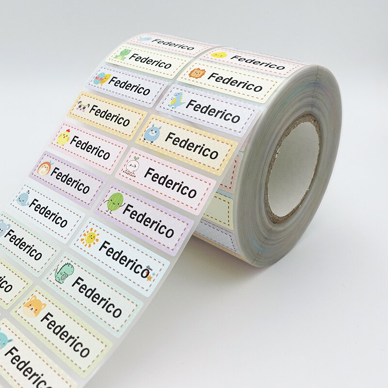 Nome adesivo per vestiti adesivi Kawaii personalizzati impermeabili etichetta lavabile personalizzata per bambini etichette per incollare la stiratura del panno