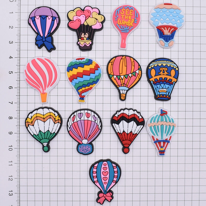 Hot air balloon lot PVC shoe buckle charms accessories decorations for sandals sneaker clog DIY gift for woman kids universal