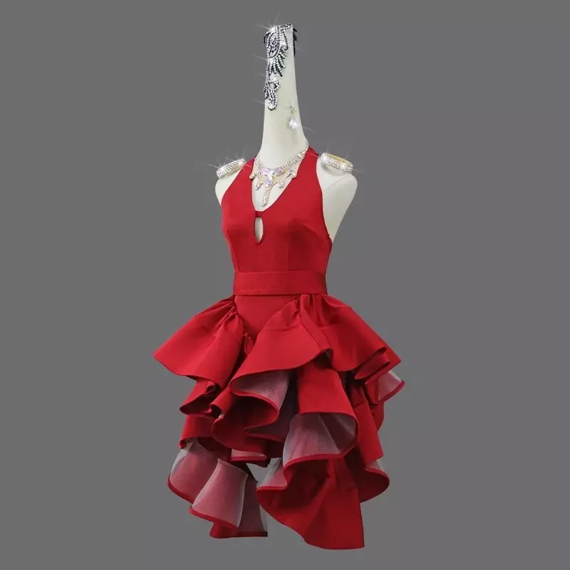 2024 vestito da ballo latino donna nappa tuta da competizione professionale bambini adulti Costume da palcoscenico personalizzato di fascia alta Costume da Tango