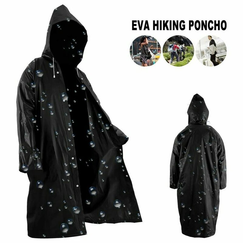 Uomo donna impermeabile Outdoor Rainwear Eva Cloth felpa con cappuccio lunga pioggia impermeabile escursionismo all'aperto viaggi pesca arrampicata pioggia