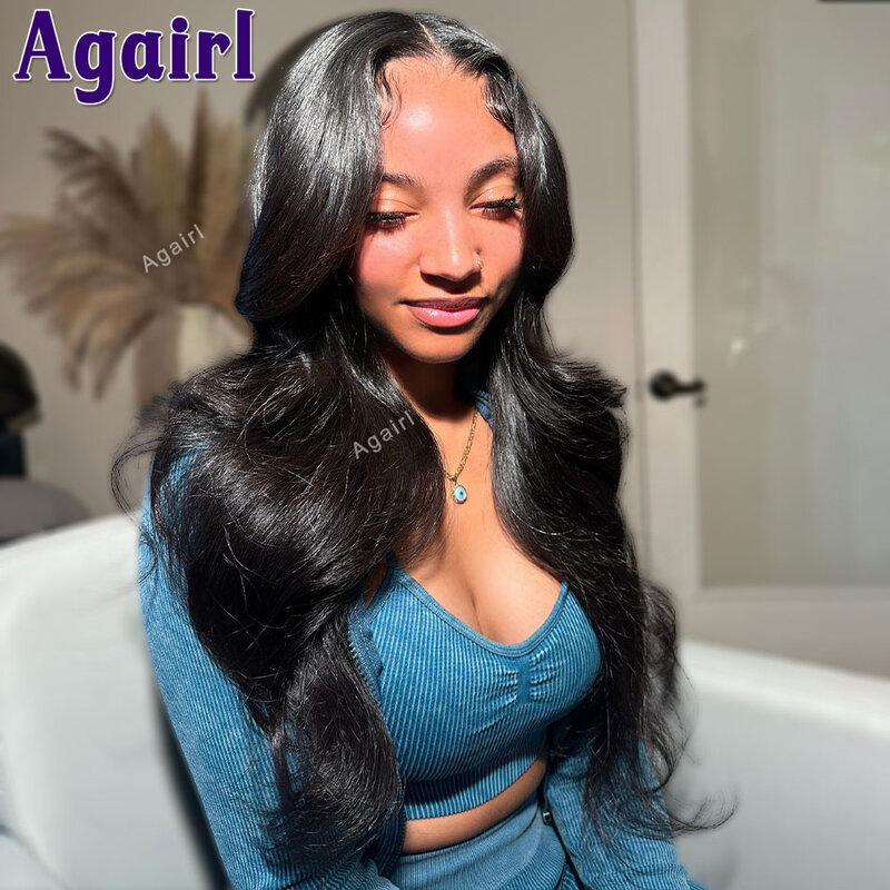 Glueless 6X4 Lace Closure Body Wave Human Hair Wigs For Black Women Highlight Brown 200% Transparent 13X6 13x4 Lace Frontal Wigs