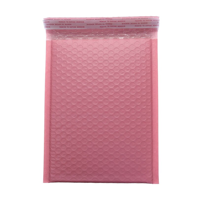 50 sztuk/partia różowa torba z pianki samoprzylepna wyściełana koperta wysyłkowa z torebka bąbelkowa torba na prezent 18x23cm