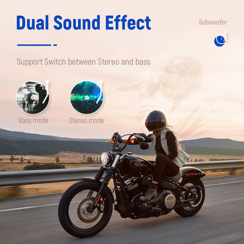 Lexin Q3 150W Motorrad Lautsprecher Bluetooth 5,0 für Bike Wasserdichte Tragbare Stereo mit FM Radio & MP3 Musik Audio player