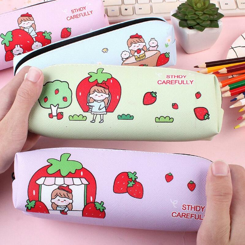 Anti-wear 4 Colors Pen Ruler Tape Storage Bag Stationery Pouch for Student
