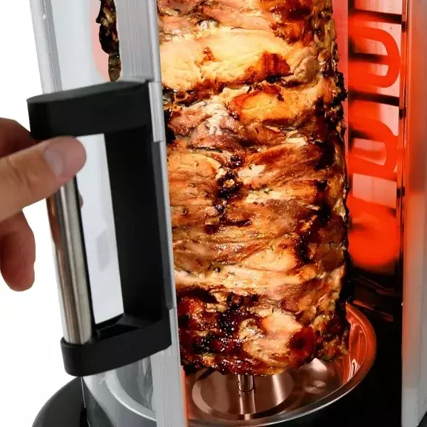 NutriChef-horno giratorio Vertical para encimera, máquina Rotisserie Shawarma, máquina Kebob, puerta resistente a las manchas y al calor y a la energía