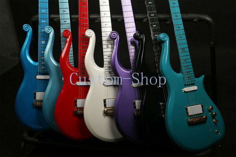 Guitarra Eléctrica Prince Cloud con incrustaciones de símbolo de cuello de Arce, Serie de diamantes raros, 7 colores a elegir, guitarra profesional