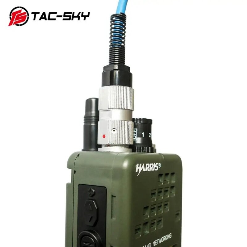 TS TAC-SKY Ptt 6 Pin for PELTO PTT Tactical Headset for AN/PRC152 152A Military Walkie Talkie Model Radio Military