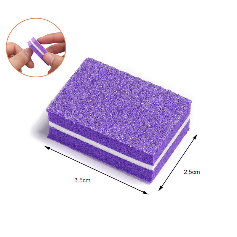 Minilimas de uñas de 100x180, bloque de esponja para lijar uñas, juego de limas y pulidores coloridos, 10 piezas