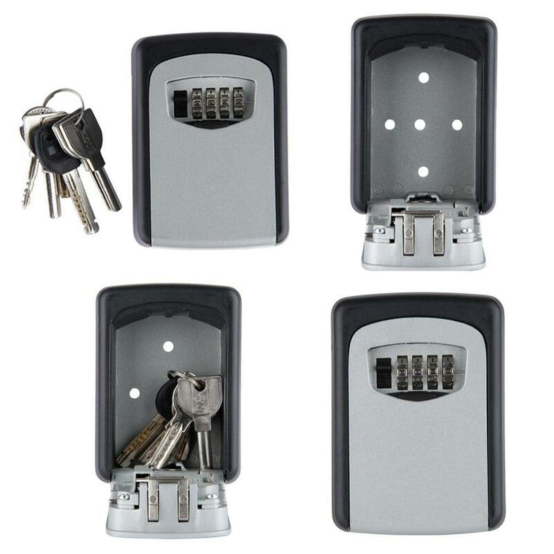 Coffre-fort mural intelligent à mot de passe, boîte de rangement à 4 chiffres pour clés d'extérieur, nouveauté