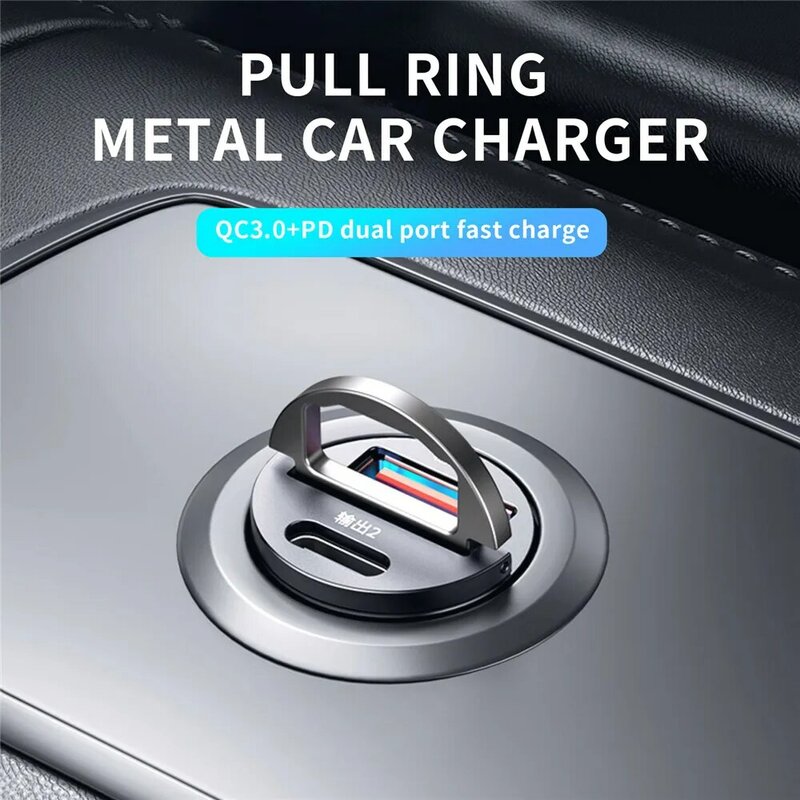100W/200W QC3.0 PD Mini Car Charger 12-24V Lighter Fast Charging Car USB Type C Charger for Xiaomi Samsung Huawei iPhone Power