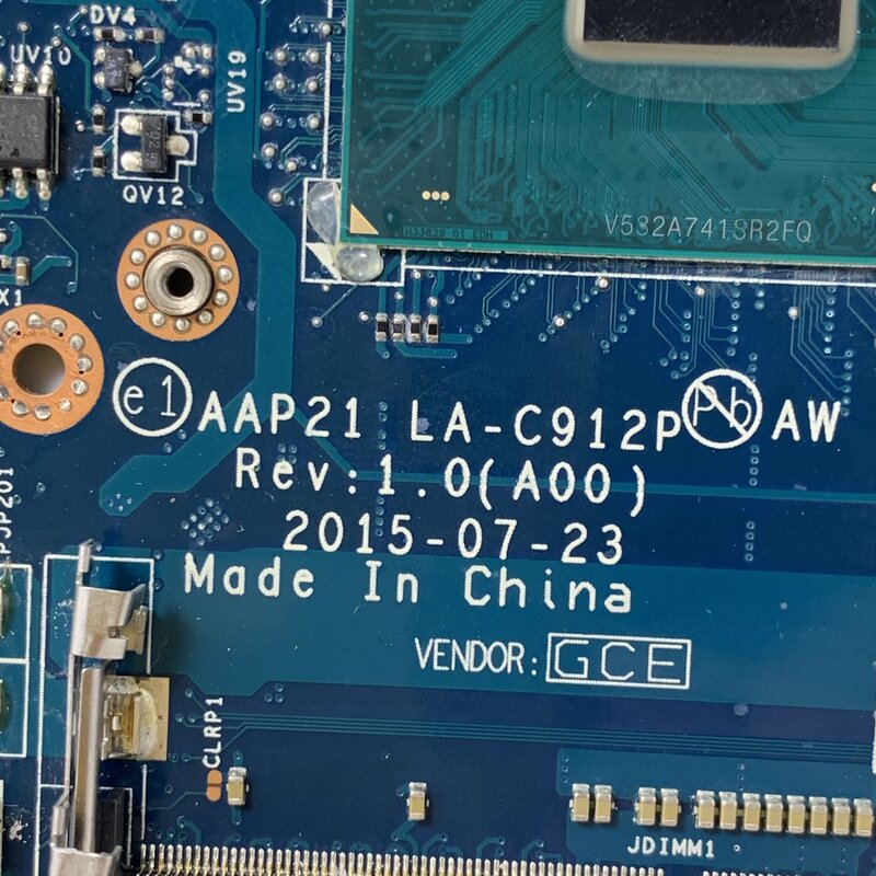 Placa base para ordenador portátil Dell, de 3GB CN-0DVV6W, 100% probado, 0DVV6W, DVV6W, AAP21, LA-C912P, Dell 15, R2 17, R3, con SR2FQ, i7-6700HQ, CPU