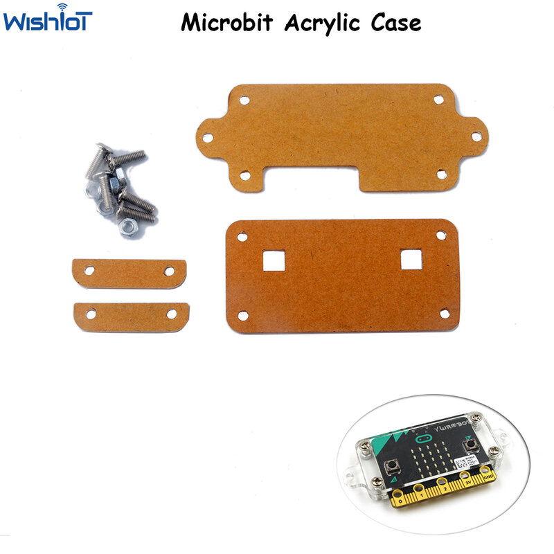 Microbit casing akrilik cangkang pelindung Transpaerent untuk http://micro: bit Mainboard anak edukasi belajar mengajar