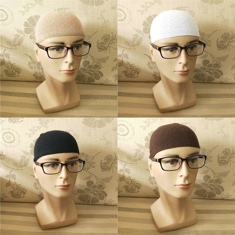 Мусульманские мужские головные уборы 2023 модные мусульманские искусственные мусульманские головные уборы черные белые темно синие головные уборы