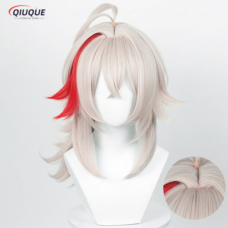 Peluca de Cosplay de Kazuha de impacto de alta calidad, peluca de Cosplay Kazuhan, cabello sintético resistente al calor, pelucas de Anime de juego de fiesta + Hairnet