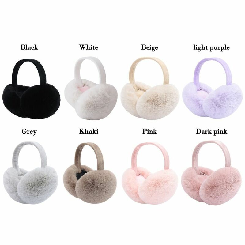 Winter Warm Soft Plush Earmuffs Portable Cold Protection Women Men Faux Fur Ear-Muffs Foldable Earflaps Gifts
