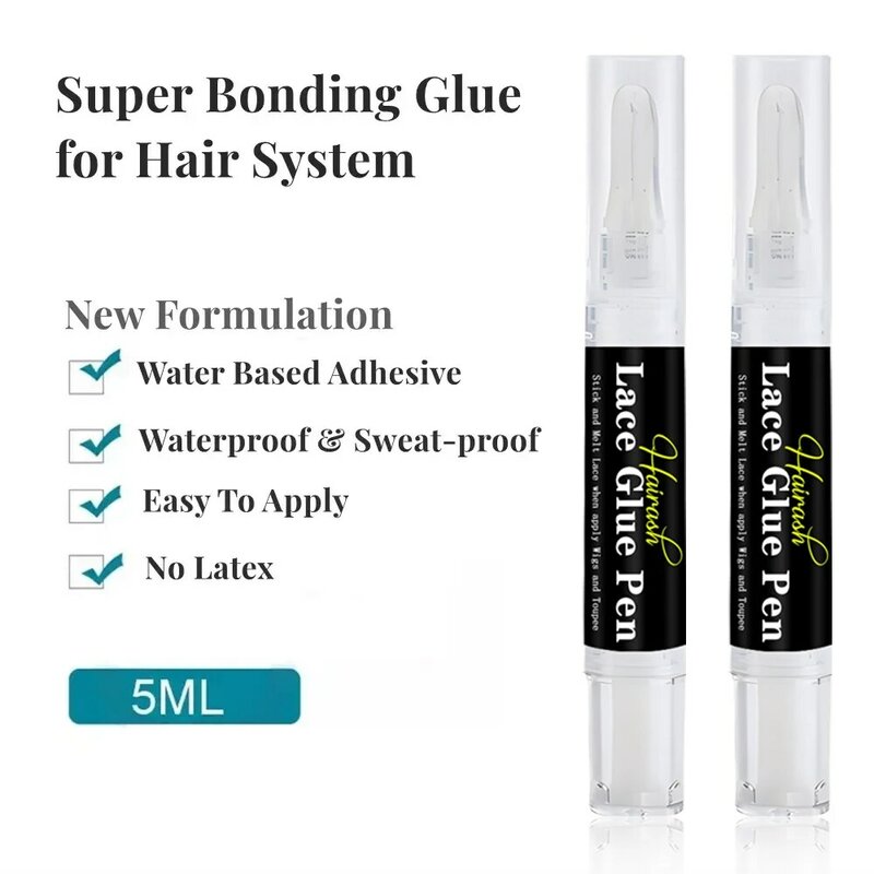 Lace Glue Pen para peruca de cabelo frontal Extra forte, impermeável, etiquetas personalizadas, removedor de cola, por atacado