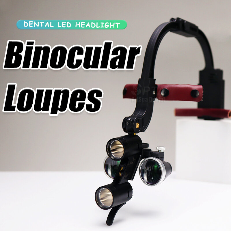 Single 1 Battery Binocular Dental 2.5X 3.5X Surgical Loupe Magnification Surgery LED Light With Headlight Dentist Medical Lamp