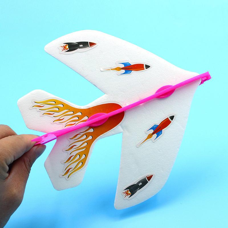 LED Light Avião Planador Slingshot Aviões Para Crianças Forma Avião Planador Lançador Mão Favor Do Partido Decorações Presente De Aniversário