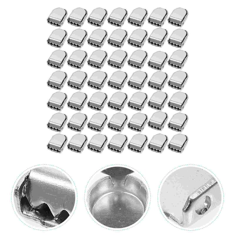 100 Pcs White Gym Shoess Gym Shoes Buckle Premium Buckles Tail Metal Connector Running Shoes Copper Alloy Clips