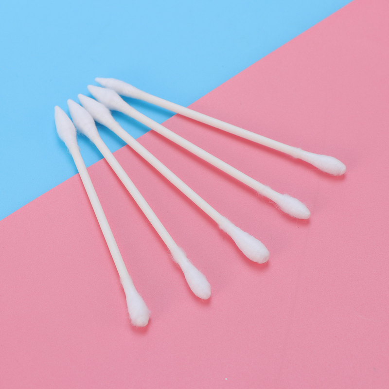 200pcs Round And Tapered Multifunctional Blush Swabs Double Tips Multifunction Makeup Round And Tapered Multifunctional Cotton
