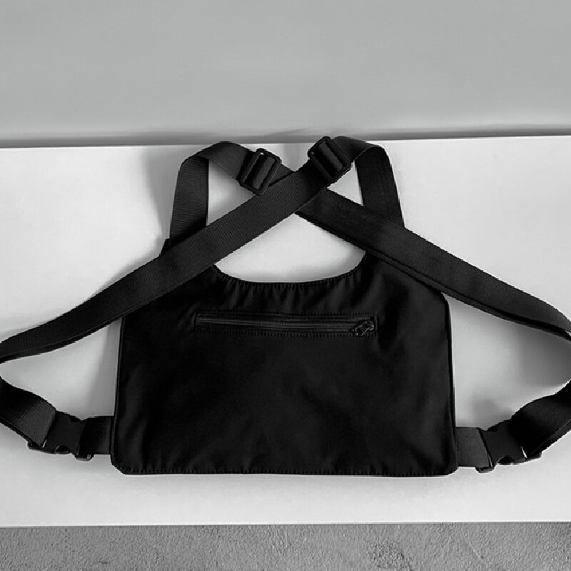 Alta qualidade sacos de peito de náilon moda hip-hop streetwear unisex saco de equipamento de peito multi-função colete tático bolso de armazenamento casual
