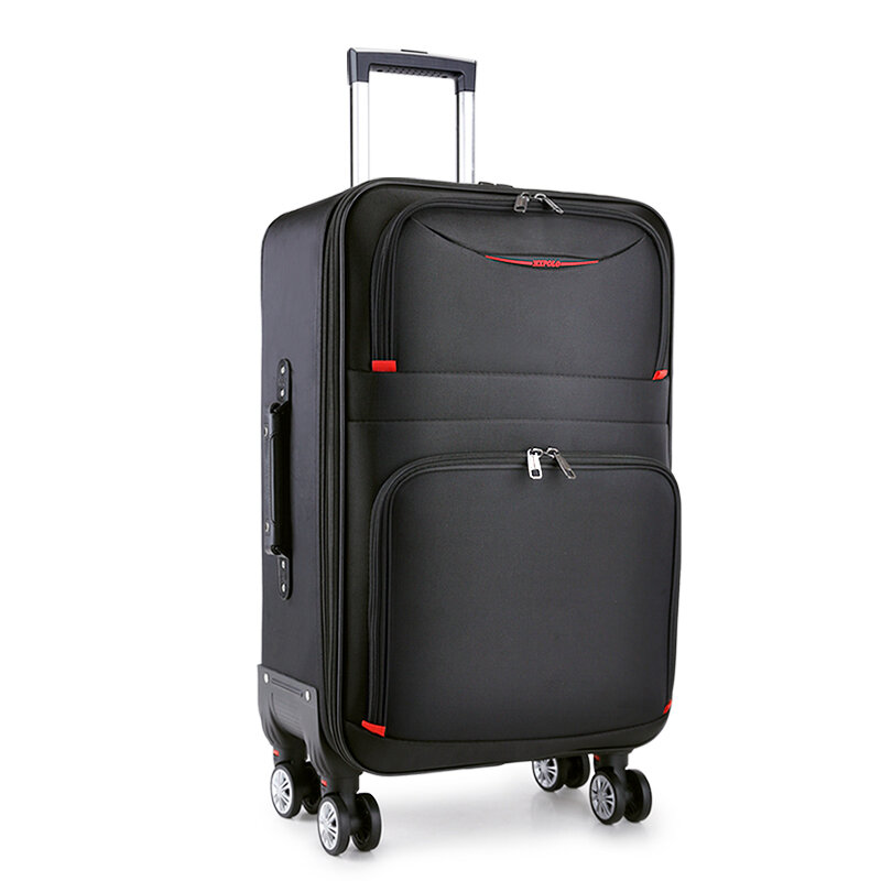 Tas koper berpergian kapasitas besar, tas bagasi Oxford tahan air, roda Universal 20 inci untuk kabin