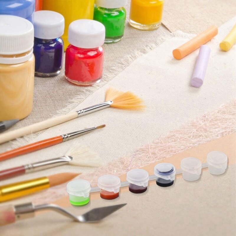 75 Streifen leere Farbtöpfe Streifen Mini klare Lager behälter Malerei Kunst handwerk Lieferungen für Klassen zimmer Schulen
