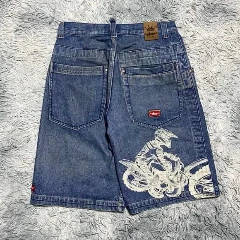 Celana pendek JNCO, celana pendek Y2K Hip Hop, celana Gym, Harajuku, Antik, untuk pria dan wanita, musim panas, 2024
